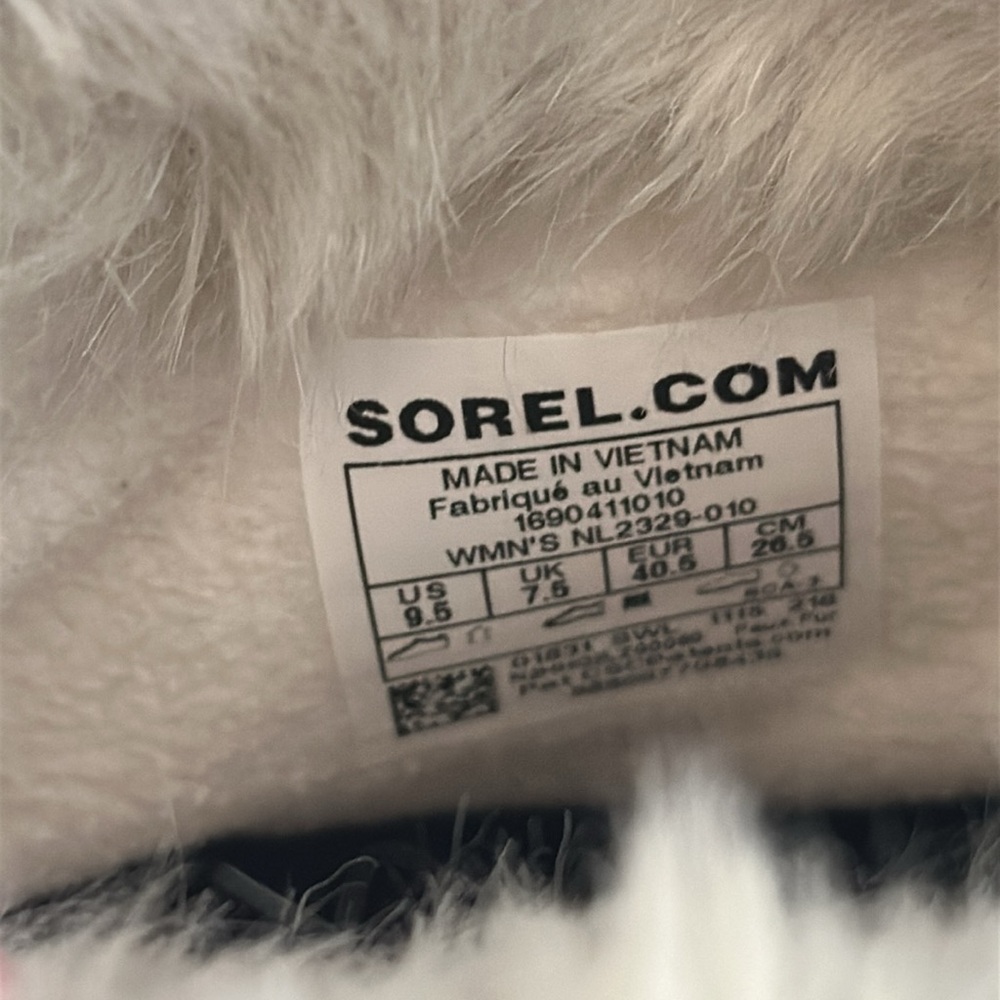 SOREL BLACK SUEDE FLEECE LINED WOMEN'S WINTER BOOTS 9.5 - Picture 13 of 13